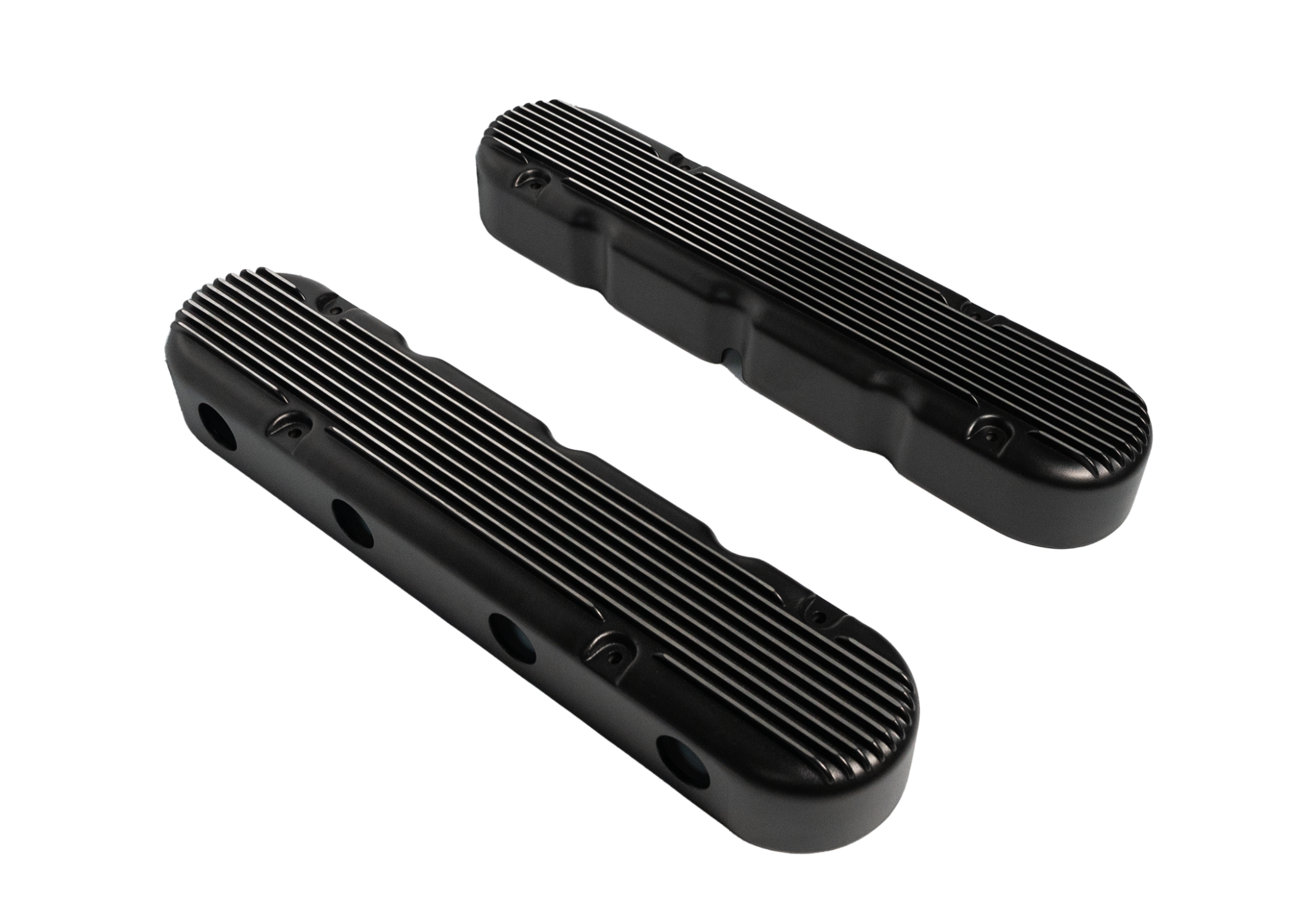 131202 FiTech Plus, LS, Valve Covers, w/Coil Mounts/Finned Covers, Black