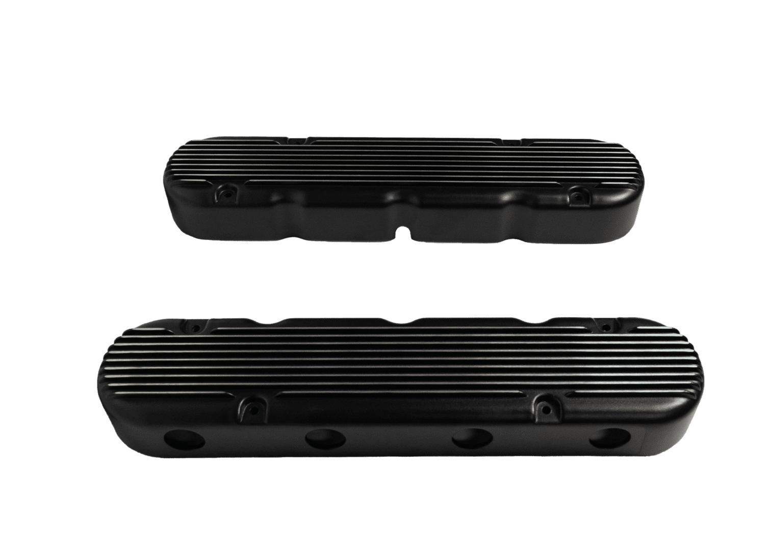 131202 FiTech Plus, LS, Valve Covers, w/Coil Mounts/Finned Covers, Black - Image 2