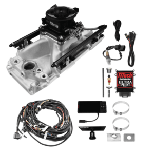 Alternative view of 30-10-511 Ultra Port, 500 HP Chevy Big Block Rectangle Port EFI System, 4150 Flange, Uni Black Finish Throttle Body, 3-Bar TMAP