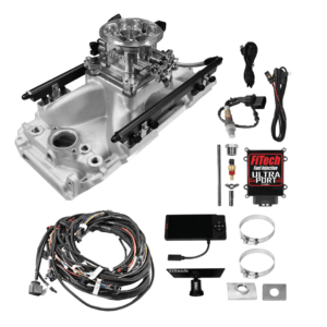 Alternative view of 30-11-610 Ultra Port, 750 HP Chevy Big Block Oval Port EFI System, 4150 Flange Uni Brilliant Finish Throttle Body, 3-Bar TMAP