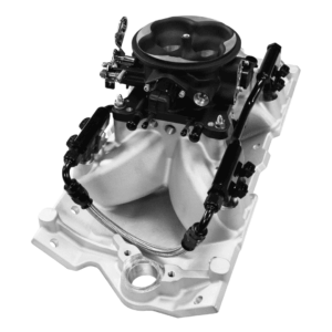 30-12-411 Ultra Port, 1000 HP Chevy Small Block Port EFI System, 4150 Flange, Uni Black Finish Throttle Body, 3-Bar TMAP