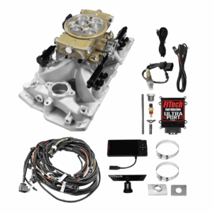 Alternative view of 30-12-414 Ultra Port, 1000 HP Chevy Small Block Port EFI System, 4150 Flange Classic Gold Throttle Body,3-Bar TMAP