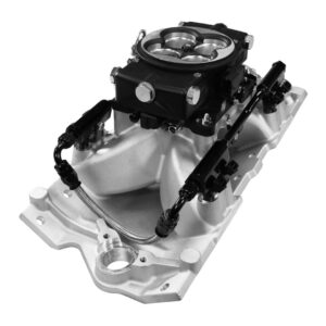 30-12-415 Ultra Port, 1000 HP Chevy Small Block Port EFI System, 4150 Flange Classic Black Throttle Body, 3-Bar TMAP