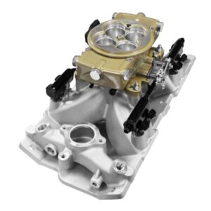 30-12-514 Ultra Port, 500 HP Chevy Small Block Port EFI System, 4150 Flange Classic Gold Throttle Body,3-Bar TMAP