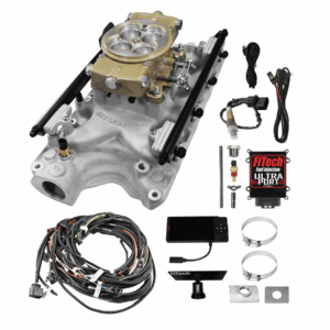 Alternative view of 30-18-614 Ultra Port, 750 HP Ford 351W, Offenhauser VPI, Port EFI System, 4150 Flange Classic Gold Throttle Body,3-Bar TMAP