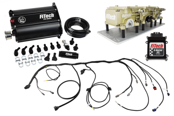 35610 Go EFI 3×2 Tri Power EFI Classic Gold External ECU, w/ Force Fuel, Fuel Delivery System