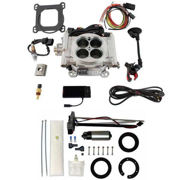 36101 Go EFI 4 600 HP Bright Aluminum EFI System With Go Fuel 255 LPH In-Tank Master Kit