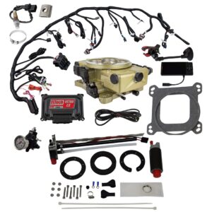 36271 Retro LS 650 HP Classic Gold EFI System With Go Fuel 340 LPH In-Tank & Go Fuel Tight Fit Regulator Master Kit