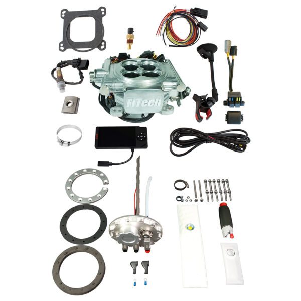 36306 Go EFI 4 600 HP Power Adder Bright Aluminum EFI System With Go Fuel Returnless In-Tank Module Master Kit