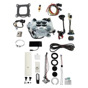 36506 Go EFI 4 600 HP Power Adder Bright Aluminum EFI System With Go Fuel In-Tank Regulated Pump 255 LPH Master Kit