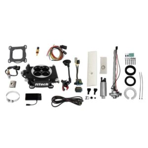 36602 Go EFI 4 600 HP Matte Black EFI System With Go Fuel In-Tank Regulated Pump 340 LPH Master Kit
