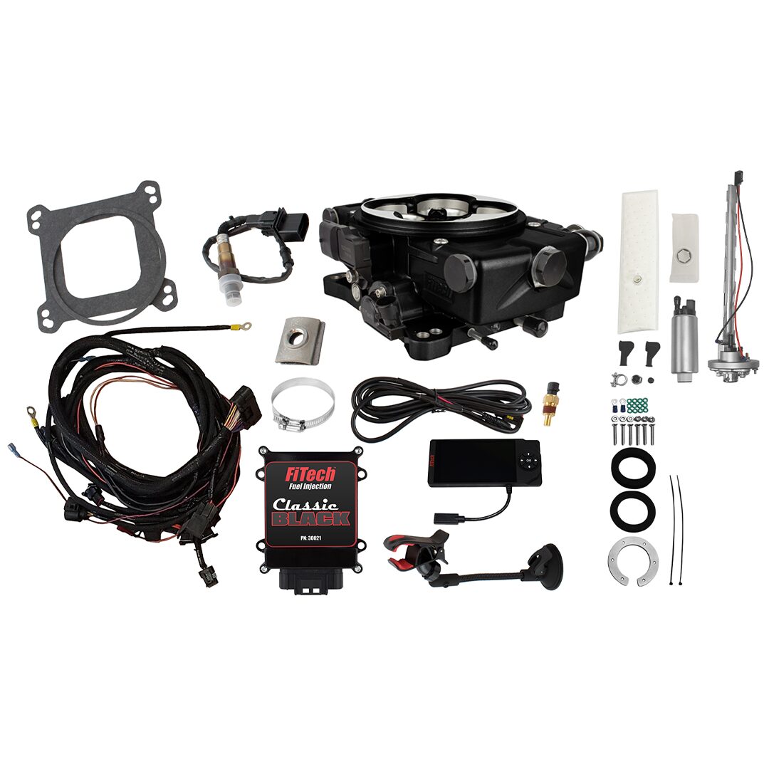 36621 Go EFI Classic Black 650 HP EFI System With Go Fuel In-Tank Regulated Pump 340 LPH Master Kit