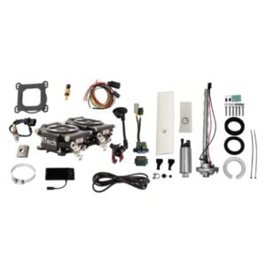 G36662 o EFI 2×4 625 HP Matte Black EFI System With Go Fuel In-Tank Regulated Pump 340 LPH Master Kit