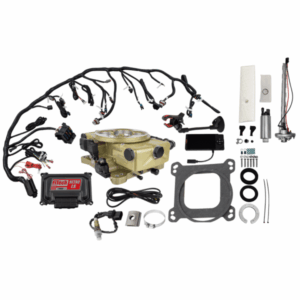 36671 Retro LS 650 HP Classic Gold EFI System With Go Fuel In-Tank Regulated Pump 340 LPH Master Kit