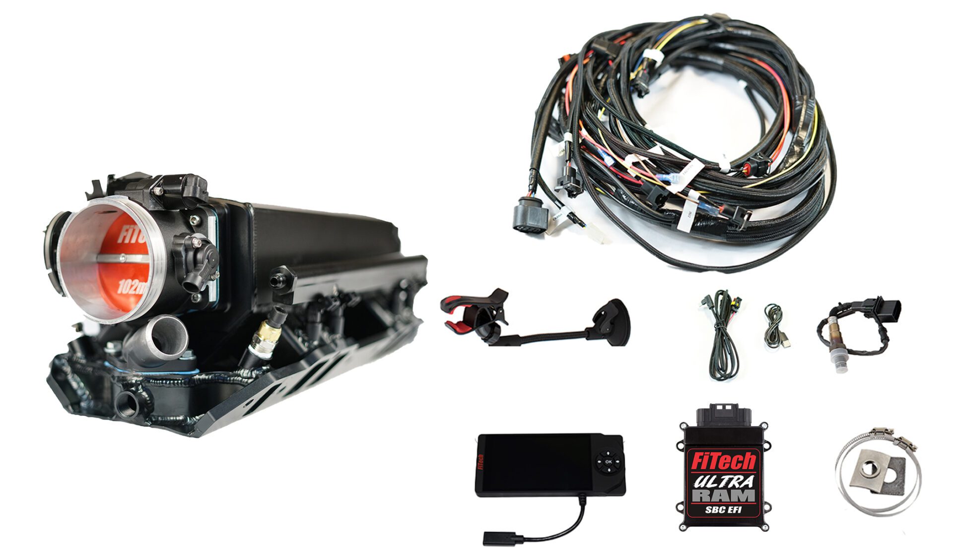 36232 Ultra Ram 800 HP Chevy Big Block Rectangle Port EFI System With Go Fuel 340 LPH In Tank and Regulator Master Kit - Image 6