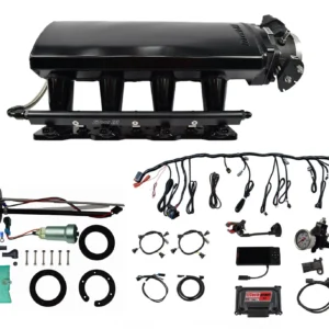 76108 Ultimate LS 750 HP EFI System With Long Runner Cathedral Intake, In Tank 440 LPH Pump Module & Go Fuel Regulator Master Kit