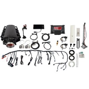 76601 Ultimate LS 500 HP EFI System With Short Cathedral Intake & Go Fuel In-Tank Regulated Pump 340 LPH Master Kit