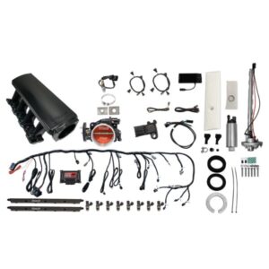 76606 Ultimate LS 500 HP EFI System With Long Runner Cathedral Intake & Go Fuel In-Tank Regulated Pump 340 LPH Master Kit