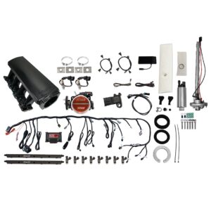 76608 Ultimate LS 750 HP EFI System With Long Runner Cathedral Intake & Go Fuel In-Tank Regulated Pump 340 LPH Master Kit