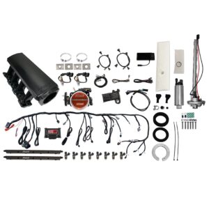 76609 Ultimate LS 750 HP EFI System With Long Runner Cathedral Intake, Transmission Control & Go Fuel In-Tank Regulated Pump 340 LPH Master Kit