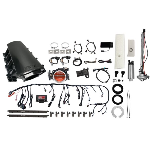 76616 Ultimate LS 500 HP EFI System With Short LS7 Port Intake, Transmission Control & Go Fuel In-Tank Regulated Pump 340 LPH Master Kit