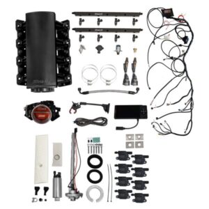 78703 Ultimate LS 750 HP EFI System With Short Cathedral Intake, Go Fuel In-Tank Regulated Pump 340 LPH & Go Spark LS3 Style Coil 8 Pack Master Kit