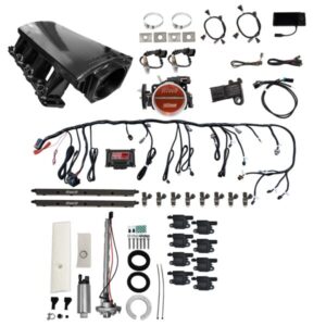 78713 Ultimate LS 750 HP EFI System With Short LS3 Port Intake, Go Fuel In-Tank Regulated Pump 340 LPH & Go Spark LS3 Style Coil 8 Pack Master Kit