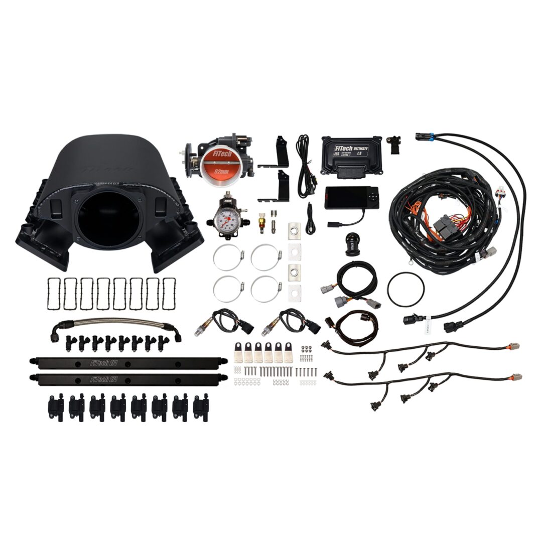 79089 Ultimate Rebel LS 500 HP EFI System With Short Cathedral Intake,Transmission Control & LS3 Coil Pack With LED Set