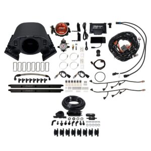 79190 Ultimate Rebel LS 750 HP EFI System With Short Cathedral Intake, Inline Hose Kit & LS3 Coil Pack With LED Set