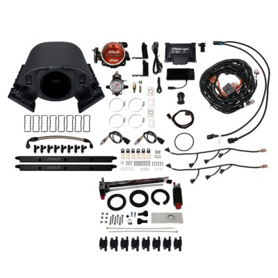 79692 Ultimate Rebel LS 1000 HP EFI System With Short Cathedral Intake, In Tank 440 LPH Pump Module, Go Fuel Regulator, & Go Spark LS3 Style Coil With LED 8 Pack Master Kit