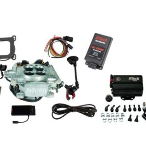 93556 Go EFI 4 600 HP Power Adder Bright Aluminum EFI System With Force Fuel Mini Delivery Master Kit & Go Spark CDI Box