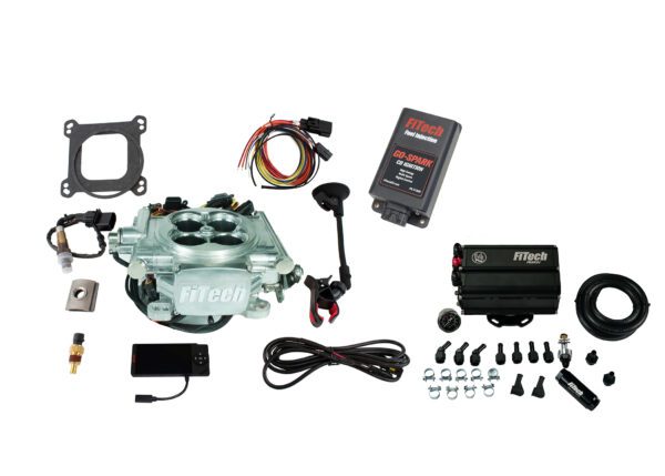 93556 Go EFI 4 600 HP Power Adder Bright Aluminum EFI System With Force Fuel Mini Delivery Master Kit & Go Spark CDI Box