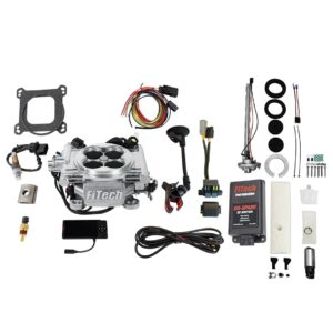 96506 Go EFI 4 600 HP Power Adder Bright Aluminum EFI System With Go Fuel In-Tank Regulated Pump 255 LPH & Go Spark CDI Box Master Kit