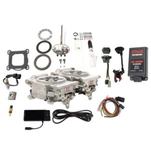 96761 Go EFI 2×4 625 HP Bright Aluminum EFI System With Go Fuel In-Tank 340 LPH Fuel Pump Returnless Module & Go Spark CDI Box Master Kit