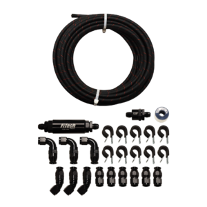 51008 PTFE, Stainless Steel Hose Kit, Black Covering, 40ft w/ 10 Micron Filter and Check Valve
