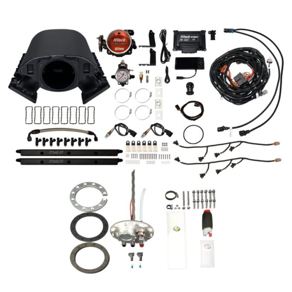 76390 Ultimate Rebel LS 750 HP EFI System With Short Cathedral Intake & Go Fuel In-Tank 340 LPH Fuel Pump Returnless Module With 2 Inch Fill Master Kit