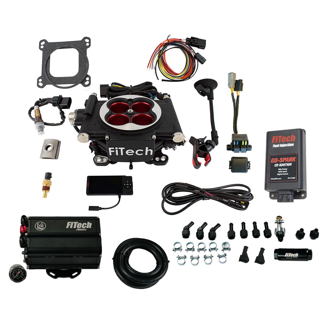 93554 Go EFI 4 600 HP Power Adder Matte Black EFI System With Force Fuel Mini Delivery Master Kit & Go Spark CDI Box