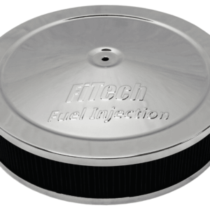 42300 FiTech Chrome 3 Inch Tall Air Filter Assembly With Hardware