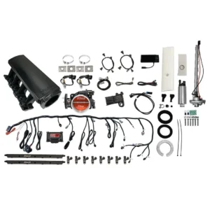 76607 Ultimate LS 500 HP EFI System With Long Runner Cathedral Intake, Transmission Control & Go Fuel In-Tank Regulated Pump 340 LPH Master Kit