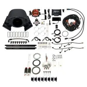 79893 Ultimate Rebel LS 1000 HP EFI System With Short Cathedral Intake, Transmission Control, Go Fuel In-Tank Dual Pump Module With 2 Inch Fill, Go Fuel Regulator With Pressure Gauge & Go Spark LS3 Style Coil With LED 8 Pack Master Kit