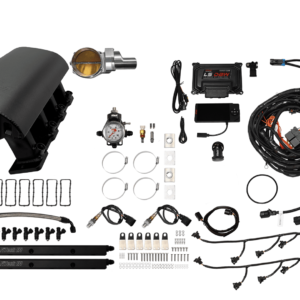 73091DBWSBNP Ultimate Rebel Black Tall LS1 500 HP EFI System Tall Cathedral Intake DBW Brilliant Billet 92mm TB Without Trans Control No Pedal