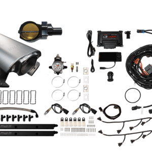 73125DBWBBNP Ultimate Rebel Satin Tall LS1 750 HP EFI System Tall Cathedral Intake DBW Black Billet 102mm TB With Trans Control No Peda