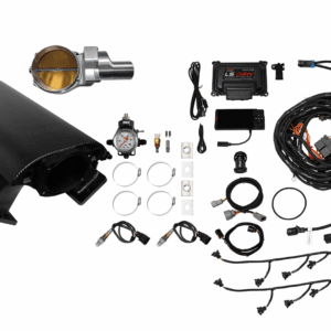 73236DBWSBNP Ultimate Rebel Black Tall LS3 1000 HP EFI System Tall LS3 Port Intake DBW Brilliant Billet 102mm TB With Trans Control No Pedal