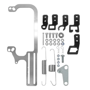 60066 Go EFI 4150/4160 Throttle Body Throttle/Trans Cable Bracket, Silver