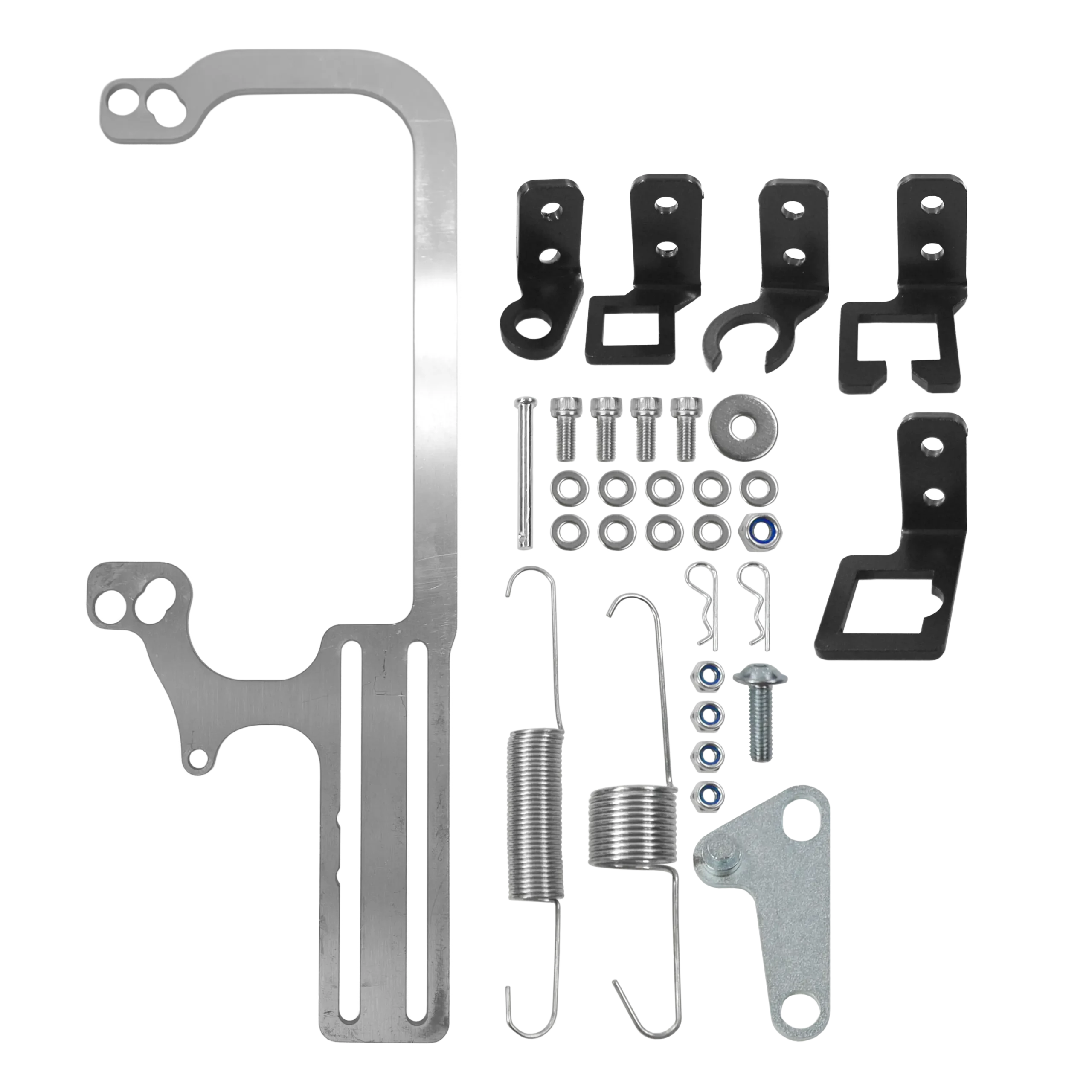 60066 Go EFI 4150/4160 Throttle Body Throttle/Trans Cable Bracket, Silver