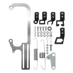 60068 Go EFI 4500 Throttle Body Throttle/Trans Cable Bracket, Silver