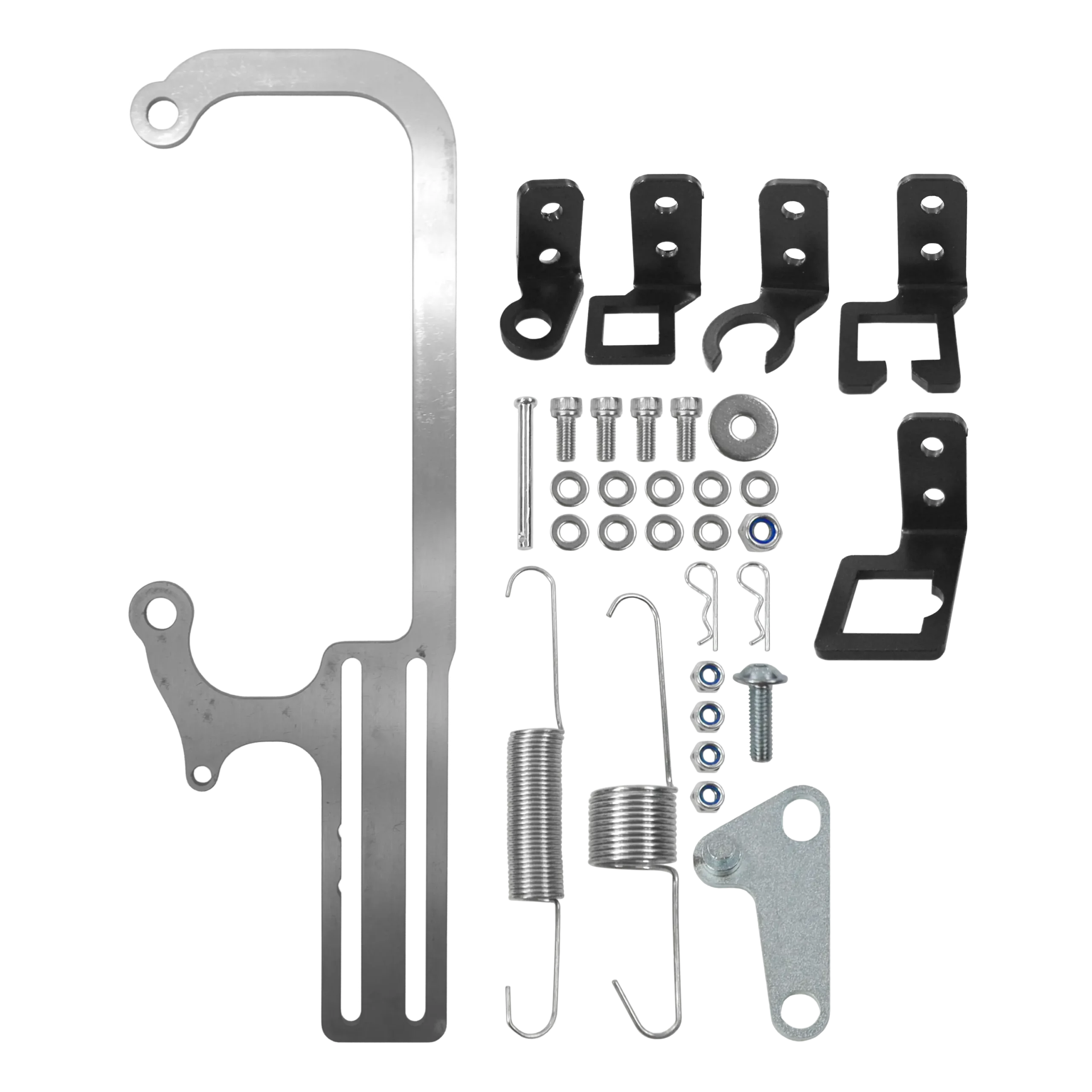 60068 Go EFI 4500 Throttle Body Throttle/Trans Cable Bracket, Silver