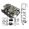 70083 Dual Quad Retro Cast LS Port Gold EFI System