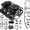 70086 Dual Quad Retro Cast LS Port Injection Black w/ Trans Control