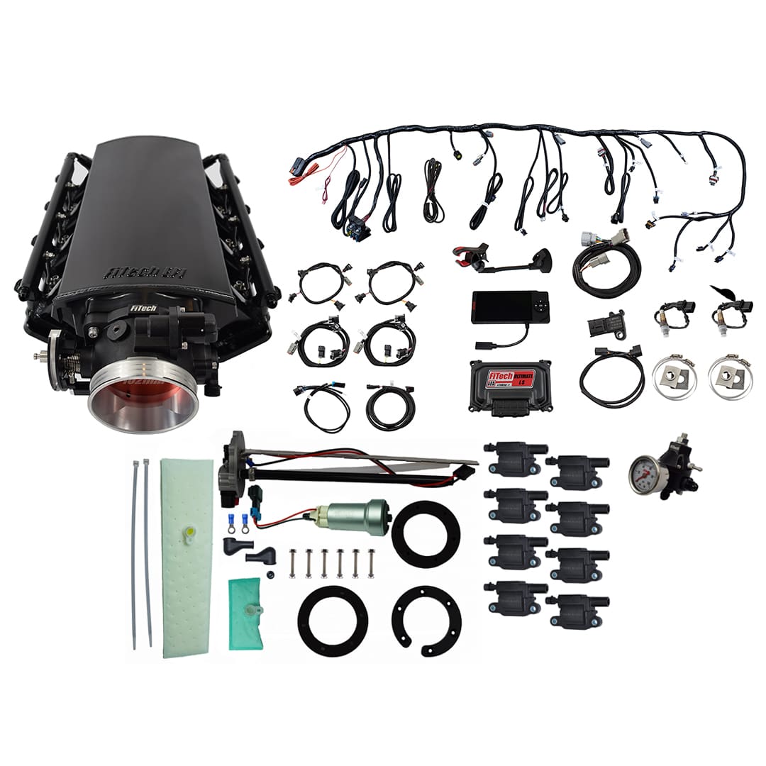78631 Ultimate LS 1000 HP EFI System With Short Cathedral Intake, Transmission Control, In Tank Pump Module, Go Fuel Regulator, & LS3 Coil Pack Set Master Kit